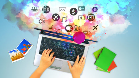 Social media concept.media marketing