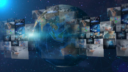 Global network concept.の写真素材