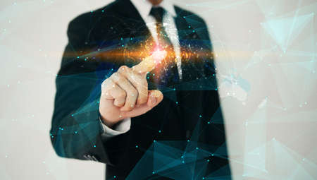 Business connection concept. Social networkの写真素材