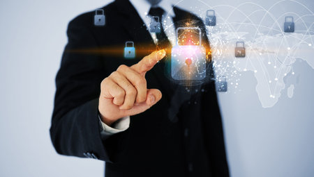 Big Data Strategy Concept. Data security                               