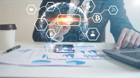 Global business connection. Social network conceptの写真素材