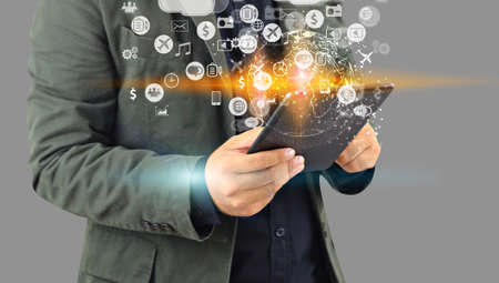 Social media concept.media marketing.の写真素材