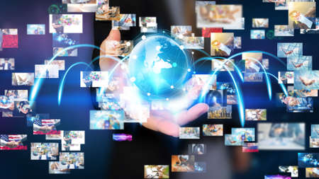 Business connection concept. Social network concept. globalization business.
の写真素材