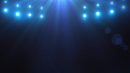 Bright lighting with spotlights on stage. Presentationの写真素材