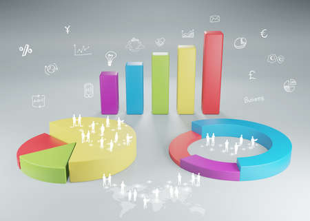 Business team with business graph upwardsの写真素材