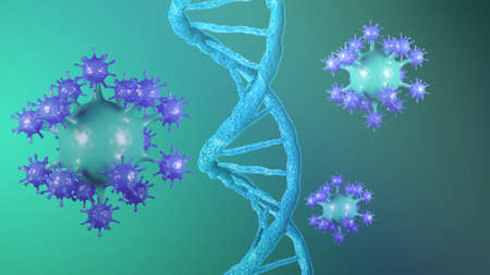virus outbreak concept. Viral disease epidemic, 3D illustrationの写真素材