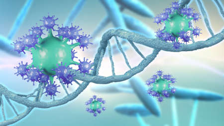virus outbreak concept. Viral disease epidemic, 3D illustrationの写真素材
