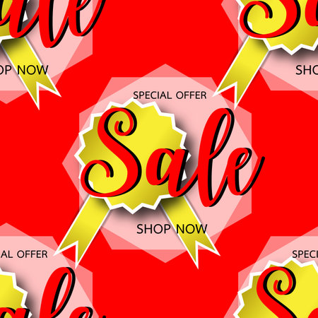 Sale discount banner. seamless backgroundの写真素材