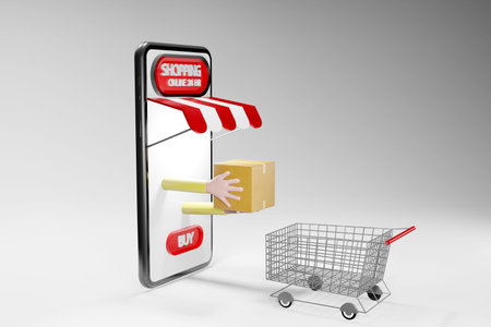 Online shopping store on Smartphone 24hr.