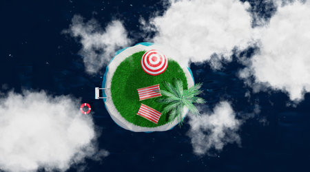 Tropical island. Travel and vacation conceptの写真素材