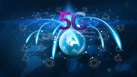 5G network concept, high-speed Internetの写真素材