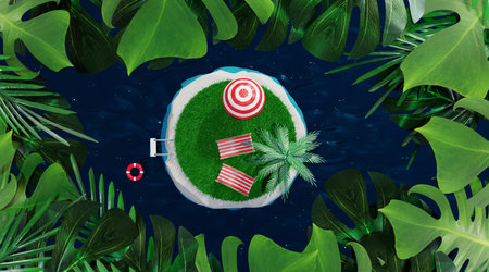 Tropical island. Travel and vacation conceptの写真素材