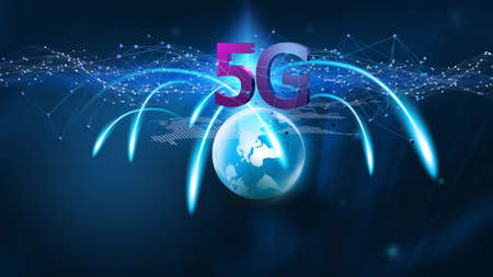 5G network concept, high-speed Internet, network wireless technology, 3d renderingの写真素材