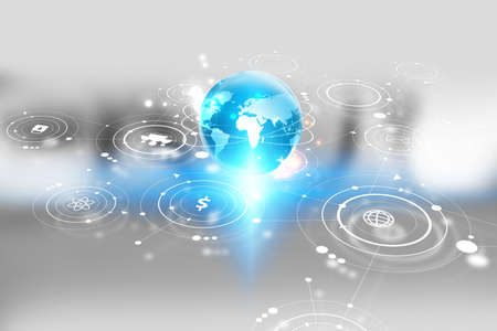 Global Business connection concept. social network concept.data communicationの写真素材