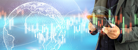 Asian young women using smartphone. 5G network concept, high-speed Internet, network wireless technology, 3d renderingの写真素材