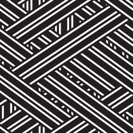 vector seamless background with black and white stripesのイラスト素材
