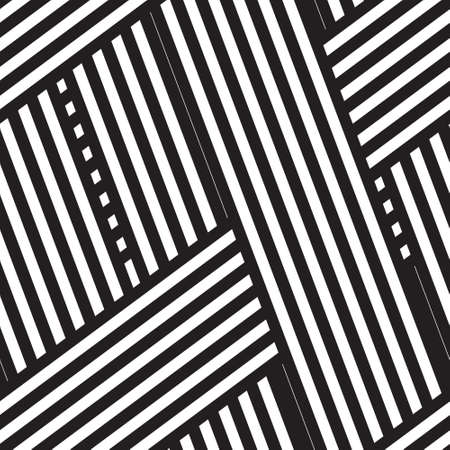 Abstract seamless background with intertwining black and white stripesのイラスト素材