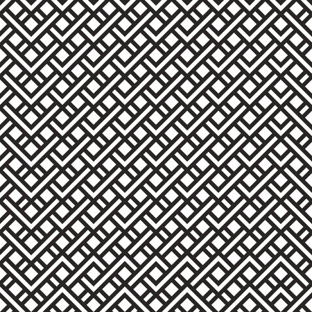 Abstract seamless geometric pattern from black and white stripes, zigzagsのイラスト素材