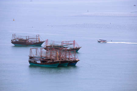 Fishing boats and yachtsのeditorial素材