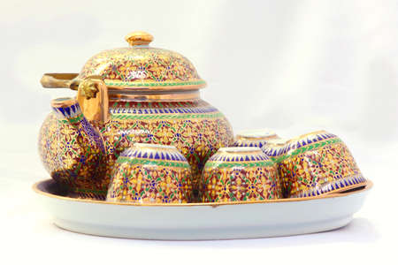 Beautifel tea cup and potの写真素材