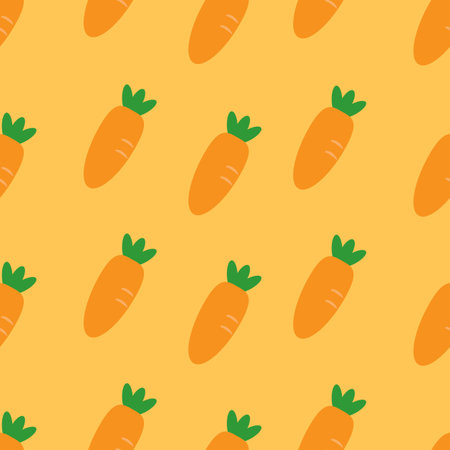 Seamless carrot pattern for fabric prints, textiles, gift wrapping paper. colorful vector for...