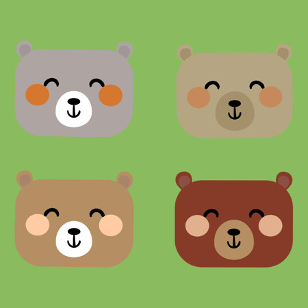 Cute illustration of cartoon bear with cute handwriting. cute animal wallpapers, backgrounds and cardsのイラスト素材