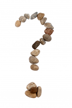 The composition of stone question markの写真素材