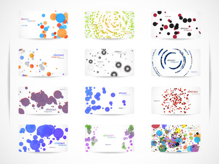 12 high-quality modern stylish business cardsのイラスト素材