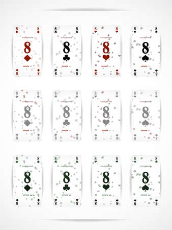 12 modern and stylish high-quality business cards in the form of playing cardsのイラスト素材