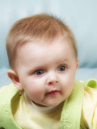 studio portrait sex month old babyの写真素材