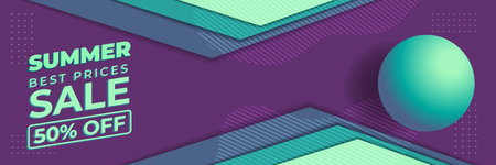 Summer sale concept banner design