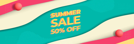 Summer sale concept banner design