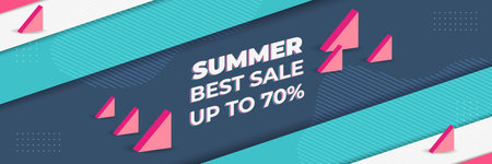 Summer sale concept banner design