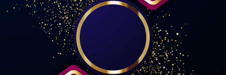 gold banner Abstract vector background board for text and message design modern. vector illustrationのイラスト素材