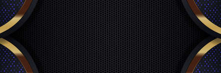 gold banner Abstract vector background board for text and message design modern. vector illustrationの写真素材