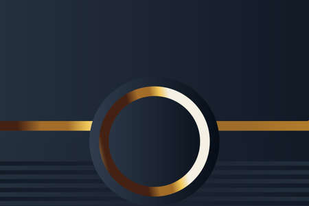 gold banner design with minimalist modern style gold luxuryのイラスト素材