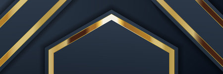 gold banner design with minimalist modern style gold luxury