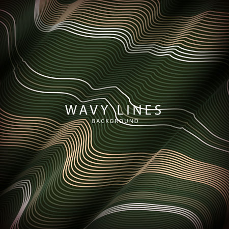 Wave Lines Pattern an Abstract Stripe Background, Vector