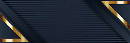 gold banner design with minimalist modern style gold luxuryの写真素材