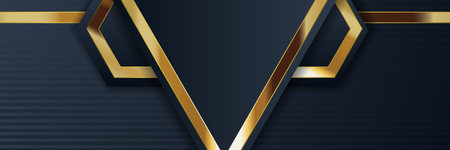 gold banner design with minimalist modern style gold luxury