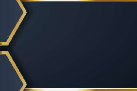 gold banner design with minimalist modern style gold luxuryのイラスト素材