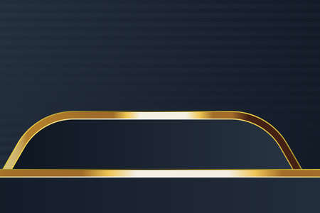 gold banner design with minimalist modern style gold luxuryのイラスト素材