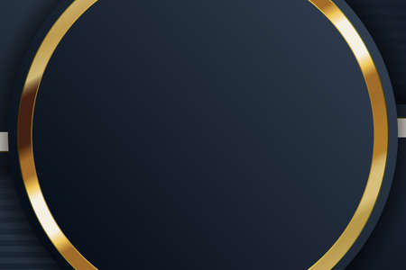 gold banner design with minimalist modern style gold luxuryの写真素材