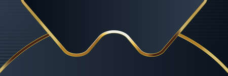 gold banner design with minimalist modern style gold luxuryのイラスト素材
