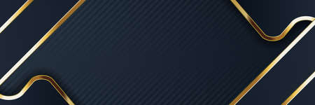 gold banner design with minimalist modern style gold luxuryの写真素材