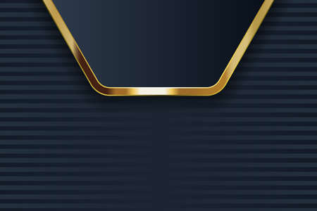 gold banner design with minimalist modern style gold luxuryのイラスト素材