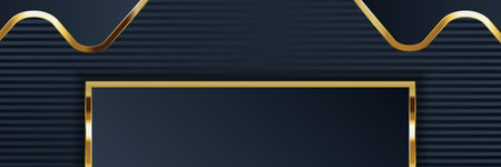 gold banner design with minimalist modern style gold luxury