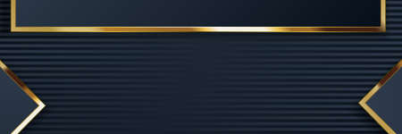 gold banner design with minimalist modern style gold luxuryのイラスト素材