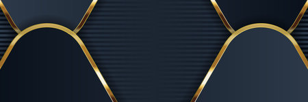 gold banner design with minimalist modern style gold luxury