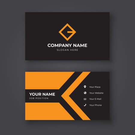 Print business card templateのイラスト素材